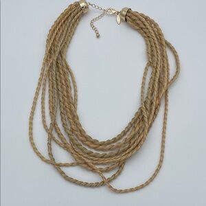 Natasha Couture 8 Twisted Gold Tone Necklace